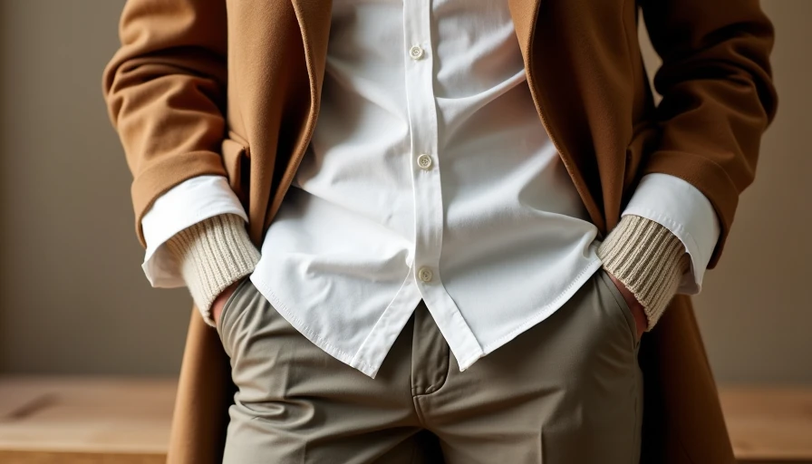 Detail showing how wardrobe pieces mix harmoniously together
