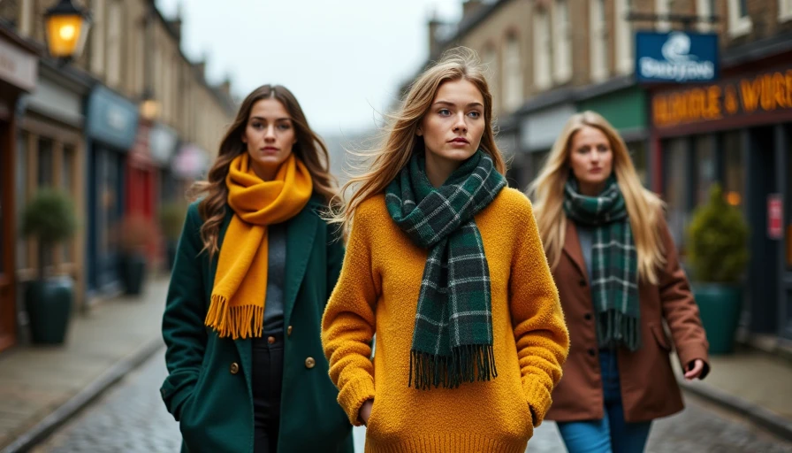 Illustration for scottish everyday womens clothing style