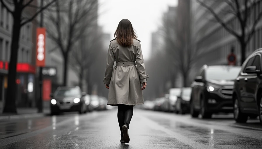 Visual context for trench coat women clothing
